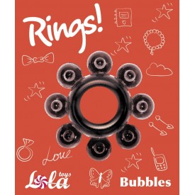 Чёрное эрекционное кольцо Rings Bubbles