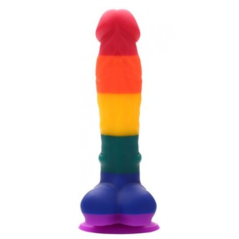 Разноцветный фаллоимитатор-реалистик COLOURFUL DILDO - 21,5 см.