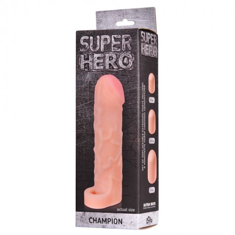 Фаллоудлинитель SUPER HERO Champion - 17,5 см.