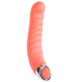 Оранжевый G-вибратор из силикона PURRFECT SILICONE G-SPOT VIBRATOR - 16,5 см.